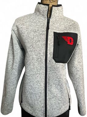 Men’s University of Dayton Gray Heather Performance Full-Zip Jacket Size S